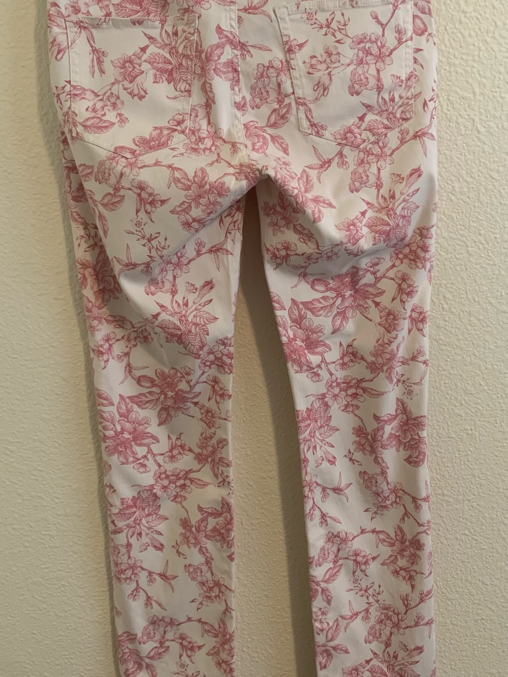 Ralph Lauren Cream Jeans with Pink Floral Print - Picture 6 of 6